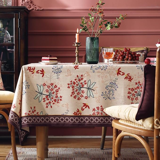 patdrea Designer French Linen Long Rectangle Tablecloth - Image 2