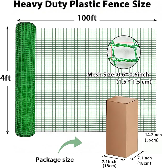 Garden Temporary Safety Fence, Resuable Plastic Mesh Fence - Image 2