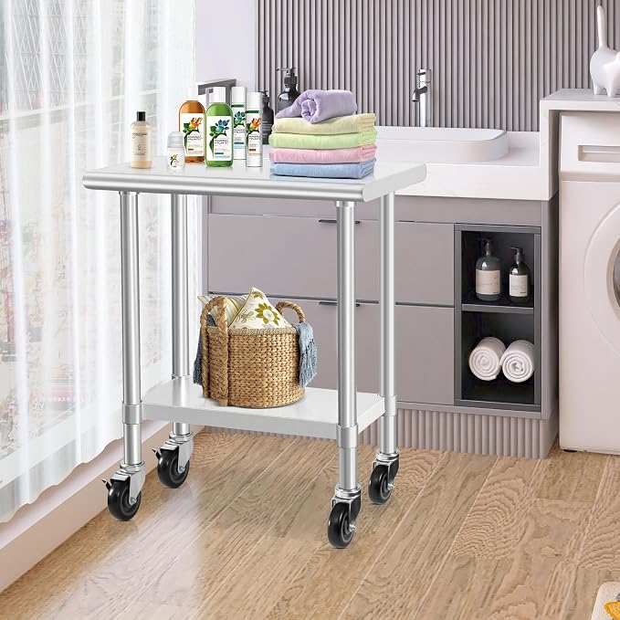 HARDURA Stainless Steel Commercial Table Prep & Work Table - Image 7