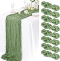 8 Packs Cheesecloth Table Runner 10FT Long Boho Gauze Fabric Table Runner by Lamshionow