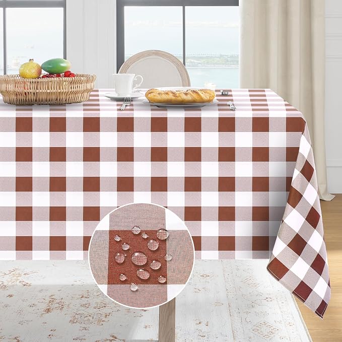 Softalker Gingham Checkered Tablecloth Rectangle by Softalker
