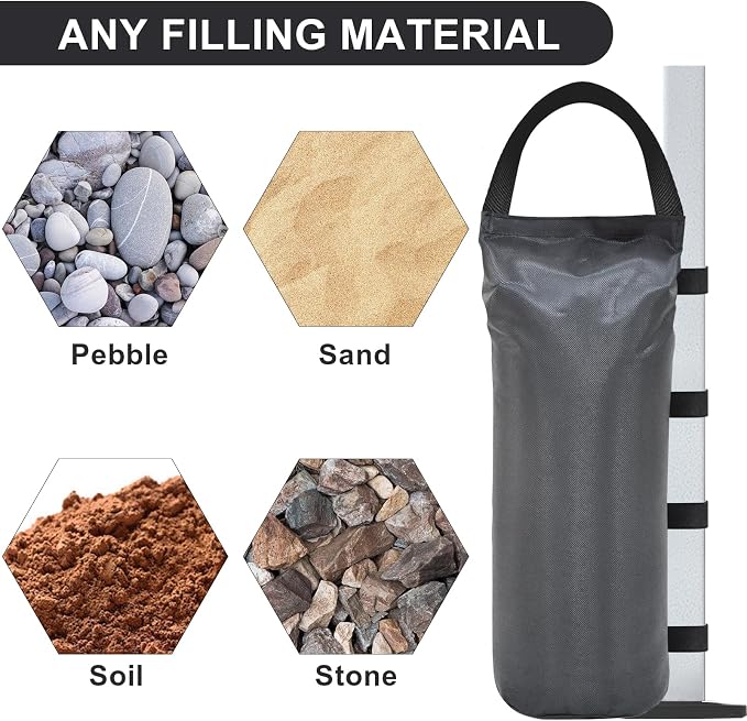 Eurmax USA Weight Capacity 112 LBS Extra Large Pop up Gazebo Weights Sand Bags - Image 4