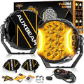 Auxbeam 7 Inch LED Side Shooter Light, V-Ultra Series Round Driving Offroad by Auxbeam