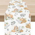 Pumpkins Table Runner, Farmhouse Seasonal Autumn Fall Leaves Harvest by Unknown