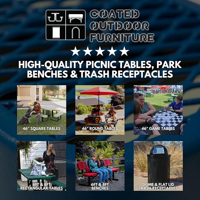 Coated Outdoor Furniture Heavy-Duty Portable Outdoor Picnic Table - Image 2