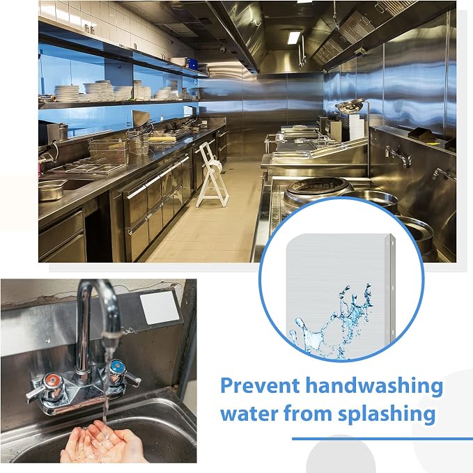 Therwen 2 Pcs Stainless Steel Side Splash Guard - Image 7