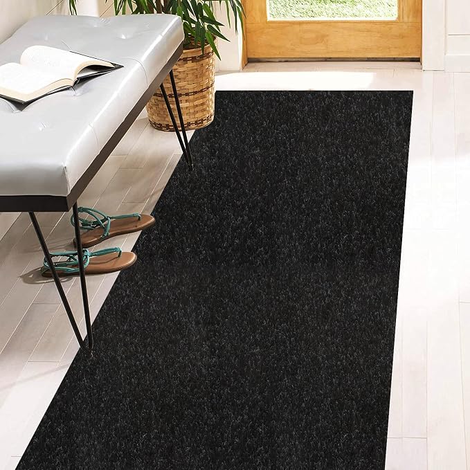 4' x 10' Runner Rugs with Rubber Backing, Indoor Outdoor Utility Carpet Runner by Heyroll