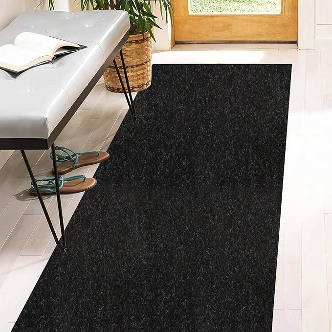 2' x 55' Runner Rugs with Rubber Backing, Indoor Outdoor Utility Carpet Runner by Heyroll