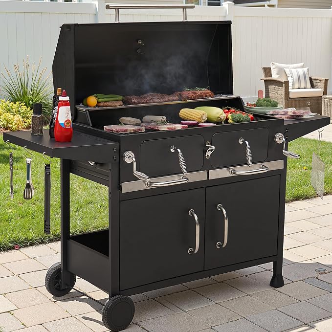 NATURAL EXPRESSIONS Charcoal Grills BBQ grill, 36 in Large Smoker Grill by NaturalExpressions