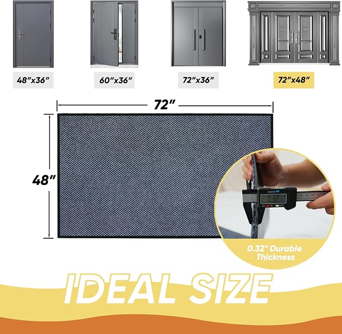 Commercial Grade Entrance Mat 48x72inch Heavy Duty Doormat - Image 3