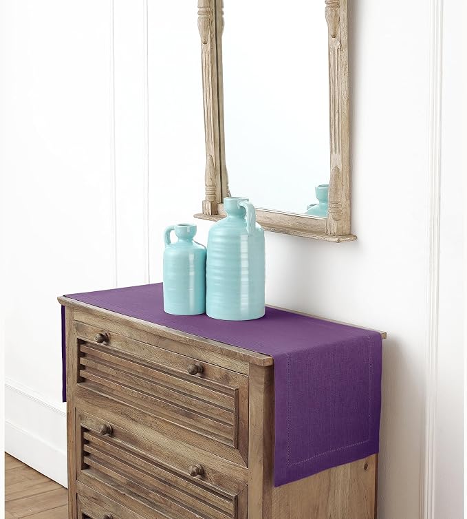 Solino Home Linen Purple Table Runner 48 Inches - Image 3