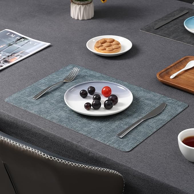 Myir JUN Dual Sided Faux Leather Placemats Set of 4 - Image 8