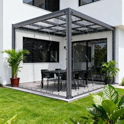 12x22 FT Clear Vinyl Patio Enclosure Panels by CLOAKPANE