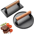 Bellemain Heavy-Duty Cast Iron Grill Press Set – Perfect Smash Burger Press & by Bellemain