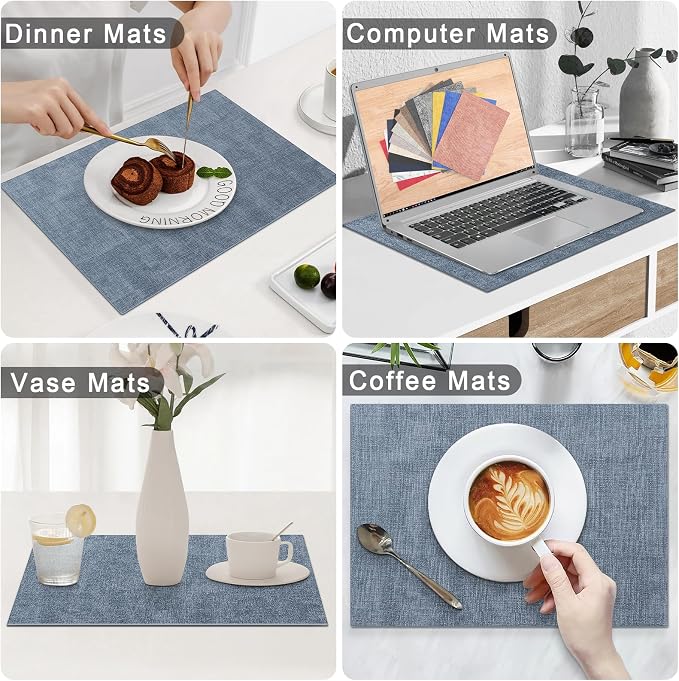 Homaxy Faux Leather Heat Resistant Placemats - Image 6