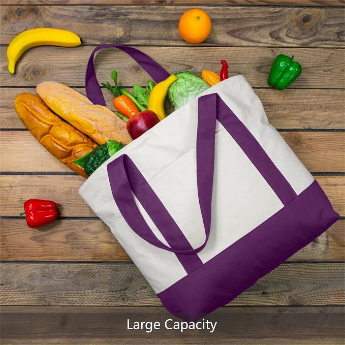 TOPDesign 6-Pack Canvas Tote Bags - Image 4
