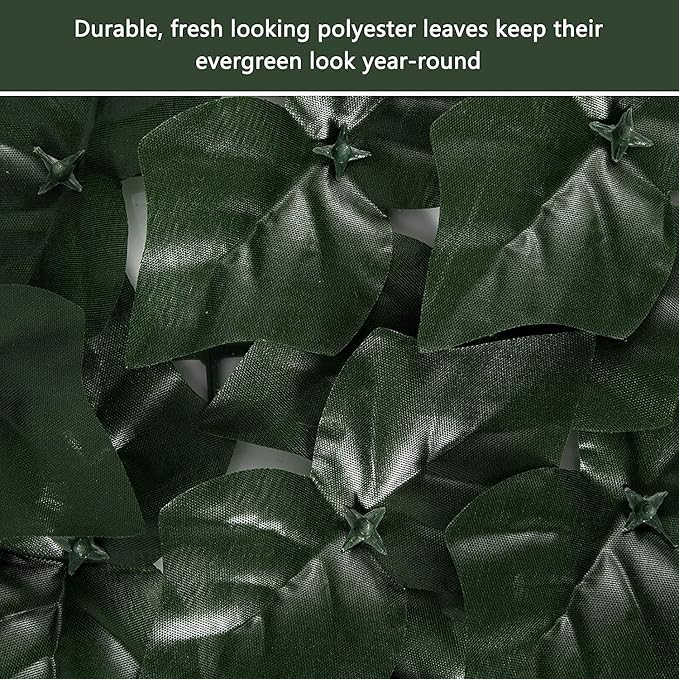 Faux Ivy Privacy Fence Screen Outdoor Expandable Artificial Greenery Roll Fake - Image 3