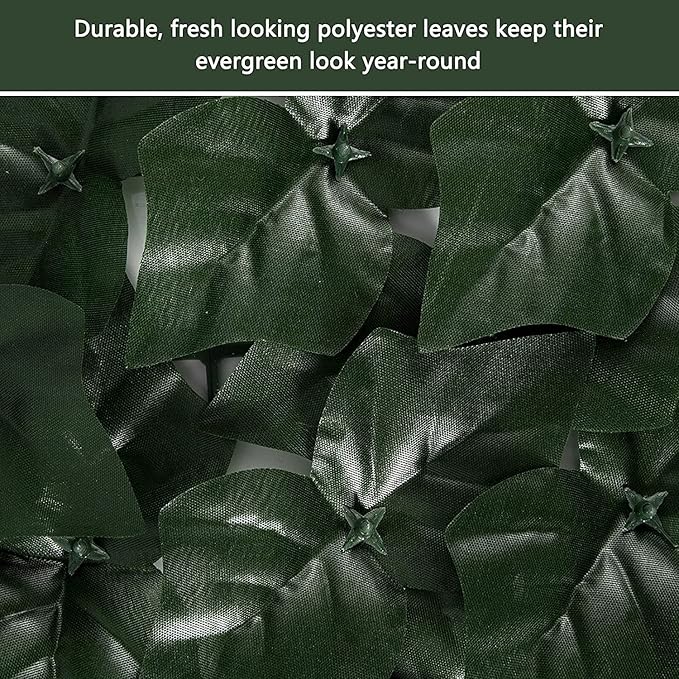 Faux Ivy Fence Privacy Screen Outdoor Expandable Artificial Greenery Roll Fake - Image 3