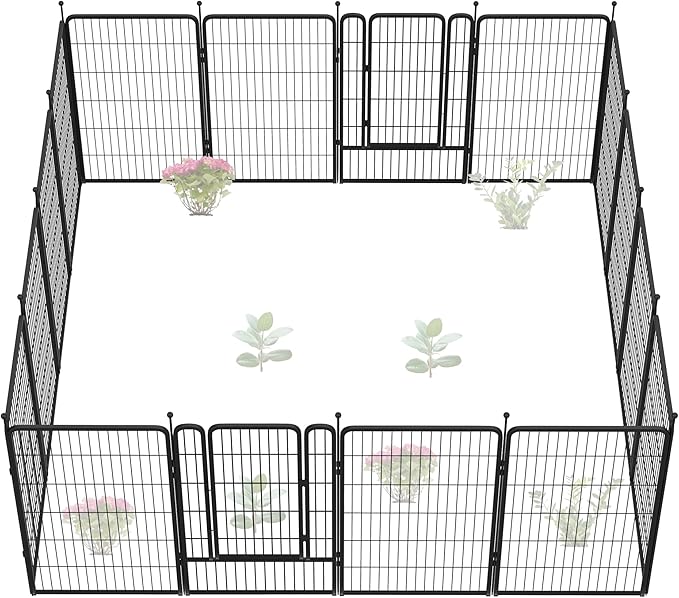 FXW Garden Fence Outdoor for The Yard – 45in x 36.4ft Heavy Duty Metal Animal by FXW