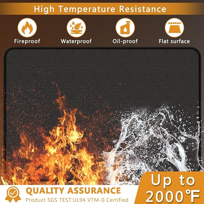 Anze Under Grill Mat for Outdoor Grill, 38 x 65 Inch Anti-Slip BBQ Floor Mats - Image 3