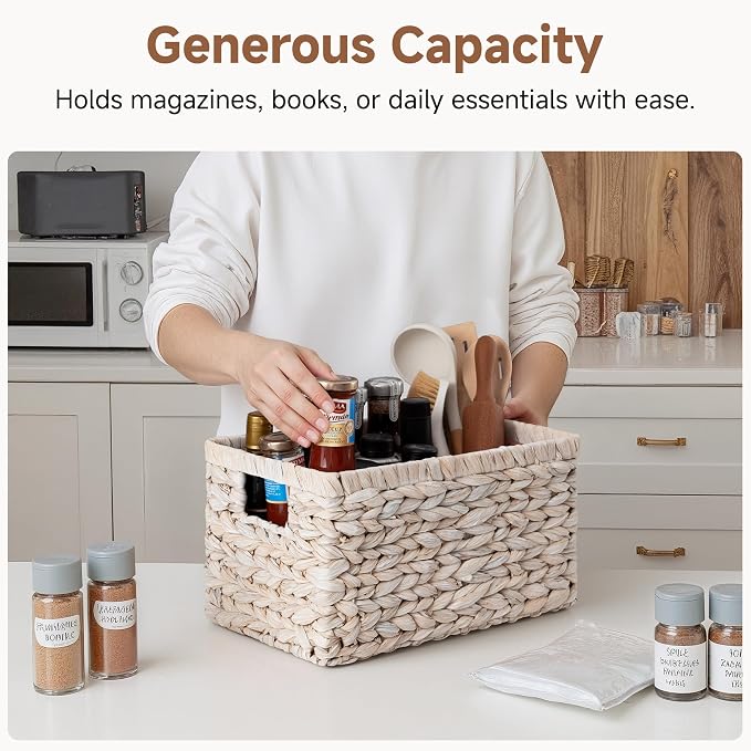 StorageWorks Pantry Baskets, Wicker Storage Baskets - Image 4