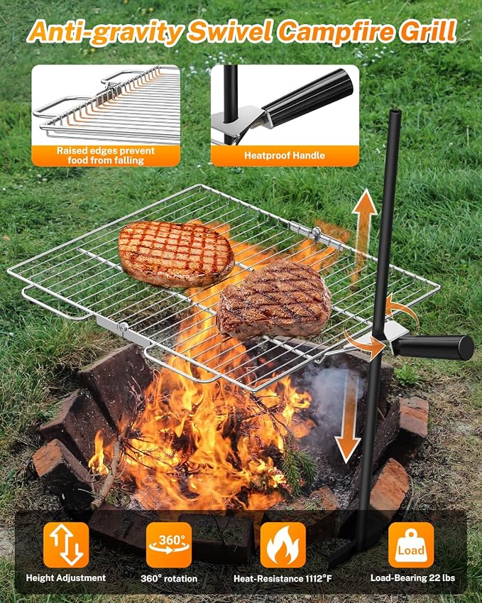 Gonex Portable Campfire Grill Grate - Image 3