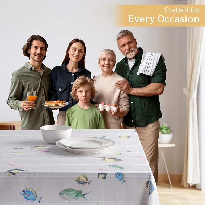Maison d' Hermine Table Cloth Rectangle Table 100% Cotton 60 x 120 Inches - Image 5