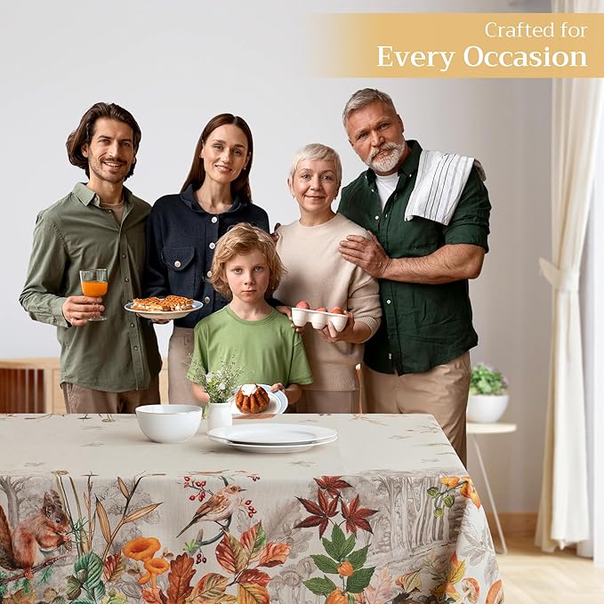 Maison d' Hermine Table Cloth Rectangle Table 100% Cotton 60 x 108 Inches Fall - Image 5