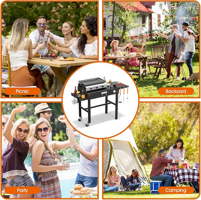 Grill Cart, Portable Grill Table - Image 6