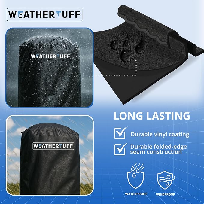 All Season Universal Heavy Duty Kettle Grill Cover, Hi-Tech Premium Quality | - Image 4