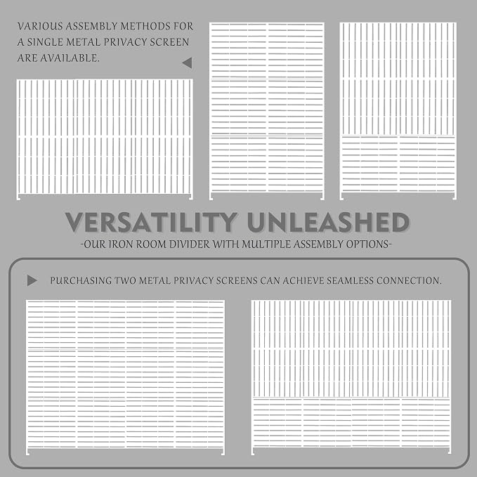 Kozyard Metal Privacy Screen 74" H x 47.2" W Decorative Outdoor Divider - Image 6
