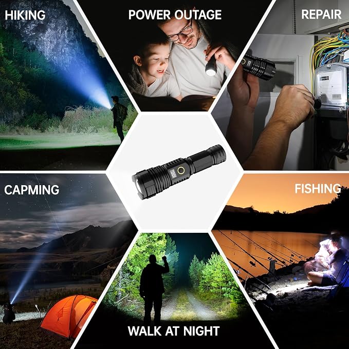 Flashlights High Lumens Rechargeable, 10000LM LED Super Bright Flash Light - Image 8
