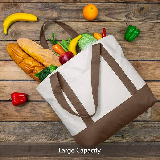 TOPDesign 6-Pack Canvas Tote Bags - Image 4