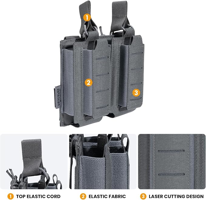 EXCELLENT ELITE SPANKER Tactical Open-Top Single/Double/Triple Molle Mag Pouch - Image 3