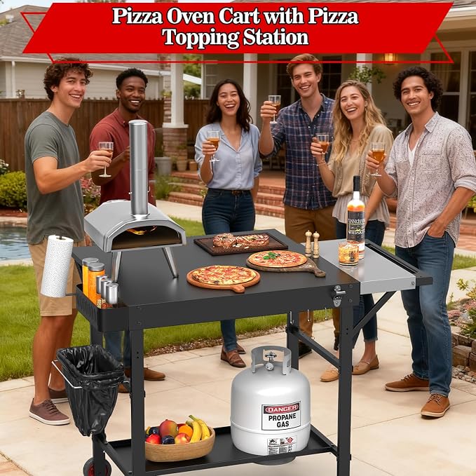 Grill Table for Oon Pizza Oven Accessories, Ninja Pizza Oven Table - Image 2
