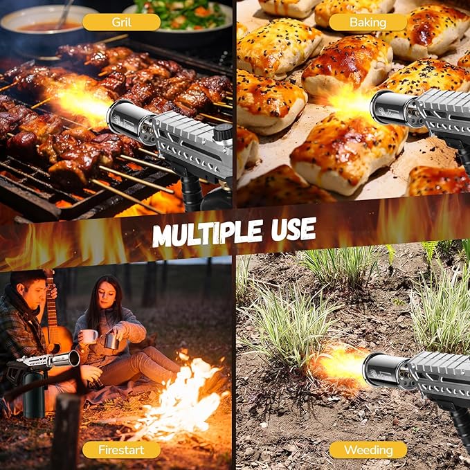 Powerful Grill Torch Gun | Propane Torch Gun, Adjustable Flamethrower | - Image 6