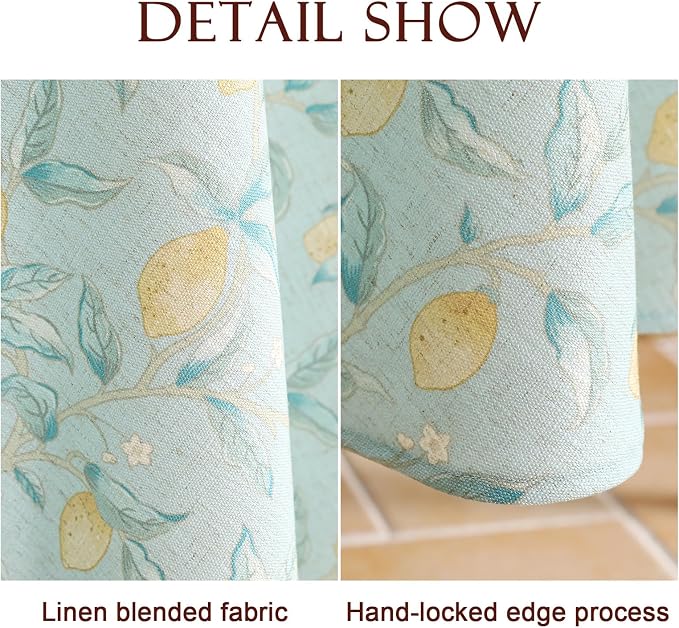 patdrea Designer Linen Green Square Tablecloth, Vintage Yellow Flowers Pattern - Image 5