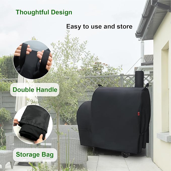 Outdoor Grill Cover for Royal Gourmet CC1830FC Barrel Charcoal Grill, Cover - Image 5
