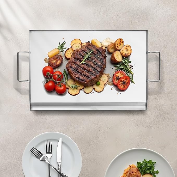 VEVOR Stainless Steel Griddle, 23x16 inch Universal Flat Top Rectangular Plate - Image 8
