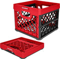 CleverMade Collapsible Milk Crate, 1PK - 25L Stackable Storage Bins by CleverMade