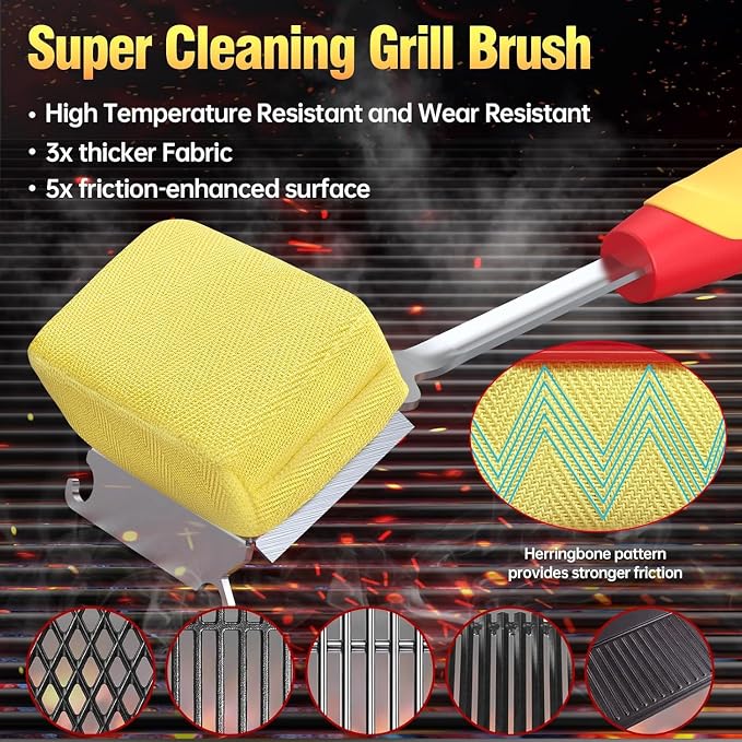 Grill Brush Bristle Free for Outdoor Grill, Steam Grill Cleaning Brush - Image 3