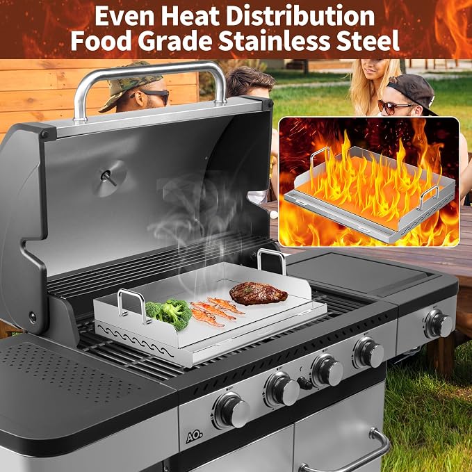 Stainless Steel Griddle for Gas Grill, Flat Top Grill - Image 4