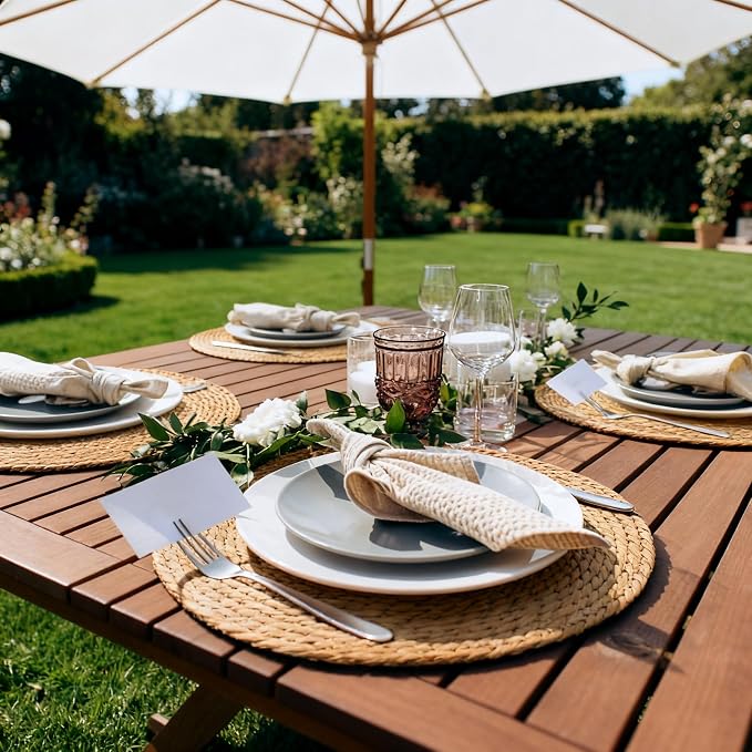 Round Woven Placemats 12 inch Set of 10 - Image 2