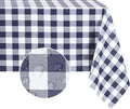 Romanstile Rectangle Vinyl Tablecloth, 100% Waterproof Buffalo Gingham Plastic by Romanstile