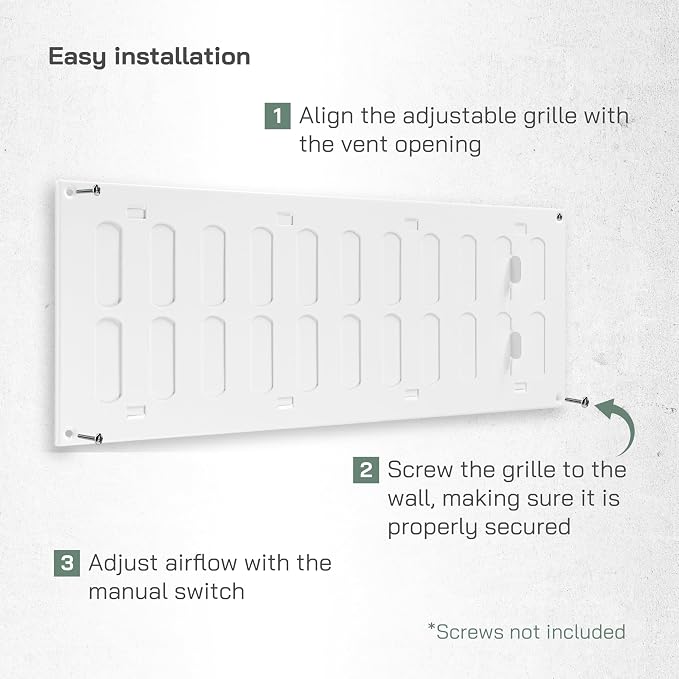 Vent Systems 16" x 6" Inch Metal Air Vent Grille - Image 5