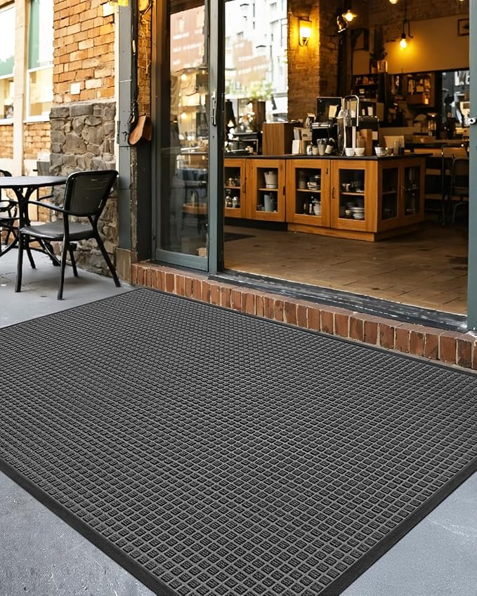 DEXI Front Door Mat Outside Entrance, 3x5 ft Rubber Entry Doormat Heavy Duty - Image 8