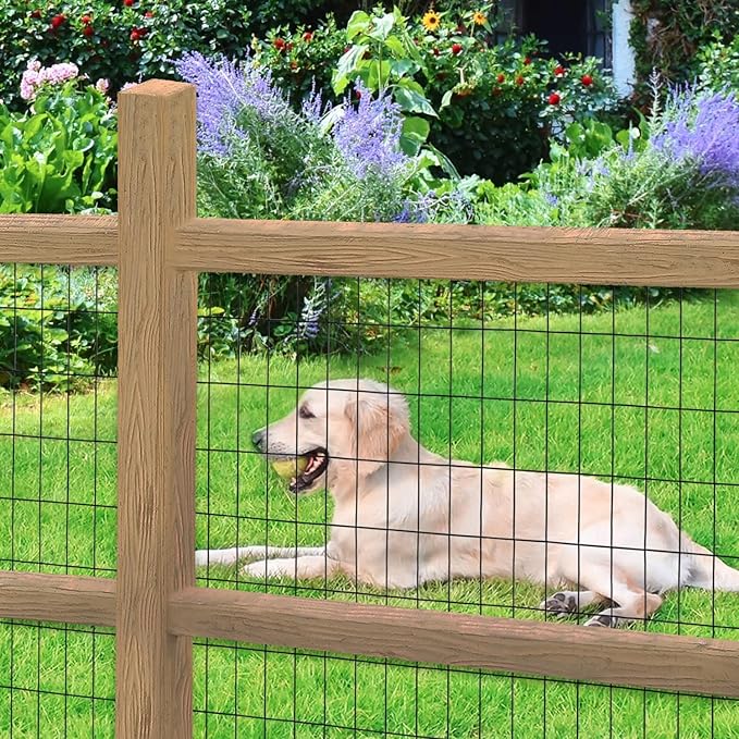 Black PVC Coated Welded Wire Fence 24 Inch x 50 Foot, 2 Inch x 4 Inch 14GA - Image 4