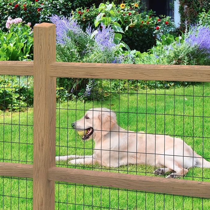 Black PVC Coated Welded Wire Fence 48 Inch x 50 Foot, 2 Inch x 4 Inch 14GA - Image 4