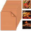 WIBIMEN Grill Mats for Outdoor Grill, Copper 9pcs Grill Mat, 100% Non-Stick by WIBIMEN