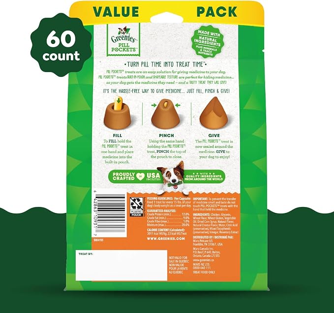 Greenies Pill Pockets for Dogs, Large Size Soft Dog Treats, Cheese Flavor - Image 2